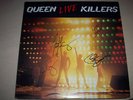 HAND SIGNED QUEEN LIVE KILLERS LP ALBUM FREDDIE