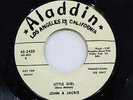 JOHN & JACKIE Little Girl / Raging Sea 45 ALADDIN PROMO
