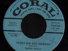 BUDDY HOLLY PROMO 45 PEGGY SUE GOT MARRIED CORAL 62134