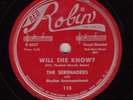 SERENADERS - Red Robin 115- Will She Know? - DOO-WOP 78