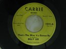BILLY LEE (Mitch Ryder) vocal grp THAT'S THE WAY CARRIE