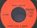 PATTI AUSTIN Didnt Say A Word USA 45 Northern PLays EX+