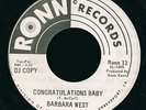 northern soul 45 : Barbara West on RONN