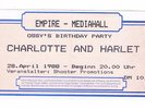 Iron Maiden - Very rare used Ticket SECRET CONCERT 1988