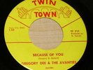 1966 MN Garage 45  GREGORY DEE Because Of You TWIN TOWN