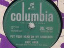 PAUL ANKA - Put Your Head On My Shoulder 78 rpm disc A+