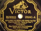 RAY NOBLE Lets Face The Music... VICTOR SCROLL 78 25241