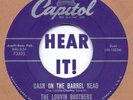 Rockabilly: LOUVIN BROTHERS-Cash On THe Barrelhead BOP