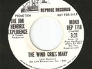 Jimi Hendrix 45 The Wind Cries Mary / Mono (Rock) NM