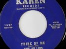 rare Soul 45 AD LIBS think of me KAREN Listen
