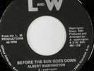 rare Soul 45 ALBERT WASHINGTON before the sun goes down