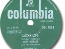  CLIFF RICHARD 1963 78 RPM Record. Lucky Lips