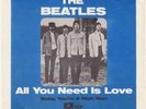 BEATLES All You Need Is Love RARE Sweden Denmark P/S 45