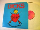 THE DICKS KILL HEART SST LP TEXAS PUNK KBD INSERT CLEAN