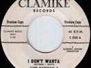 JUNE BATEMAN & NOBLE WATTS Dont Wanta RARE R&B 45 *Hear