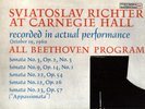RICHTER AT CARNEGIE HALL BEETHOVEN COLUMBIA 6-EYE 2 LP
