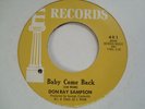 DON RAY SAMPSON - BABY COME BACK - E RECORDS mint