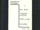 SKA BEAT RECORDS CATALOGUE  JAN 1966  VERY RARE