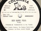 FRANKIE YANKOVIC Beer Barrel Polka/Marianne PROMO E