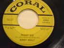 BUDDY HOLLY ON CORAL - PEGGY SUE - RARE PROMO