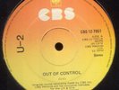 U2 - OUT OF CONTROL (CBS) - UK PRESS 12