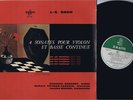 RARE EARLY BARCHET J.S. BACH 4 SONATAS ERATO LP