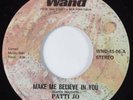 70s Soul Funk 45 PATTI JO Make Me Believe In WAND HEAR