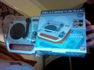 White Stripes Inchophone Record Player - Brand New
