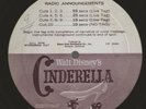 CINDERELLA ? WALT DISNEY 33 RPM COMMERICAL RADIO SPOTS