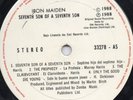 IRON MAIDEN-SEVENTH SON OF THE SEVENTH SON-RARE GUATEMA