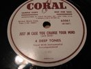 Early Doo-Wop 78 rpm: 4 Deep Tones on Coral DJ 65061