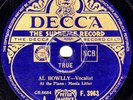 RARE AL BOWLLY w MONIA LITTER 78 TRUE / THE VERY THOUGH