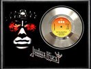 JUDAS PRIEST - TAKE ON THE WORLD - FRAMED 'SILVER' 45rpm  RECORD