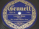 New Orleans Rhythm Kings on Gennett 78 5221 - London Blues / Mad, Excellent Cond