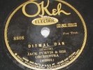Jack Purvis & His Orch on Okeh 78 8808 - Dismal Dan / Be Bo Bo, E-