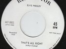 ELVIS PRESLEY - USA PROMO 45 - THAT'S ALL RIGHT/BLUE MOON OF KENTUCKY (447.0601)