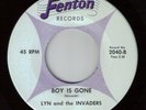 RARE. LYN and the INVADERS ; BOY IS GONE & SECRETLY (45 RPM vinyl)1966
