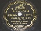 Henry Allen Jr. & New York Orch. on Victor 78 V-38073 - It Should Be You