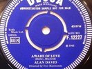 ALAN DAVID - Aware Of Love - DECCA F 12227 DEMO