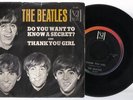 BEATLES 45 DO YOU WANT TO KNOW W/ SLEEVE VEE JAY 587 LOOK