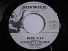 SHIGGIES Saturday's Children Deck Five 1966 45rpm VG++ PROMO CHICAGO GARAGE