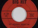 Funk 45 JOHNNY MAE MATTHEWS My Momma Didn't Lie BIG HIT HEAR
