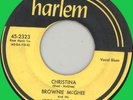 BROWNIE McGHEE Christina / Worrying Over You 45rpm Harlem 1954