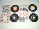 Four Beatles 45's with Picture Sleeves