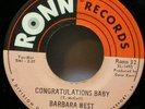 BARBARA WEST NORTHERN SOUL 45 
