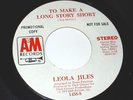 Leola Jiles 45 crossover soul promo on To Make A Long Story Short