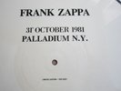 FRANK ZAPPA Live at the Palladium N.Y. 1981 Bootleg Picture Disc Limited 300 St.