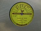 JOHNNY CASH 78 RPM RECORD- SUN LABEL TRAIN OF LOVE
