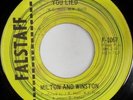 rare Soul 45 MILTON & WINSTON you lied FALSTAFF Hear