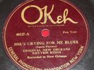 Original New Orleans Rhythm Kings on Okeh 78 40327 - She's Crying For Me Blues